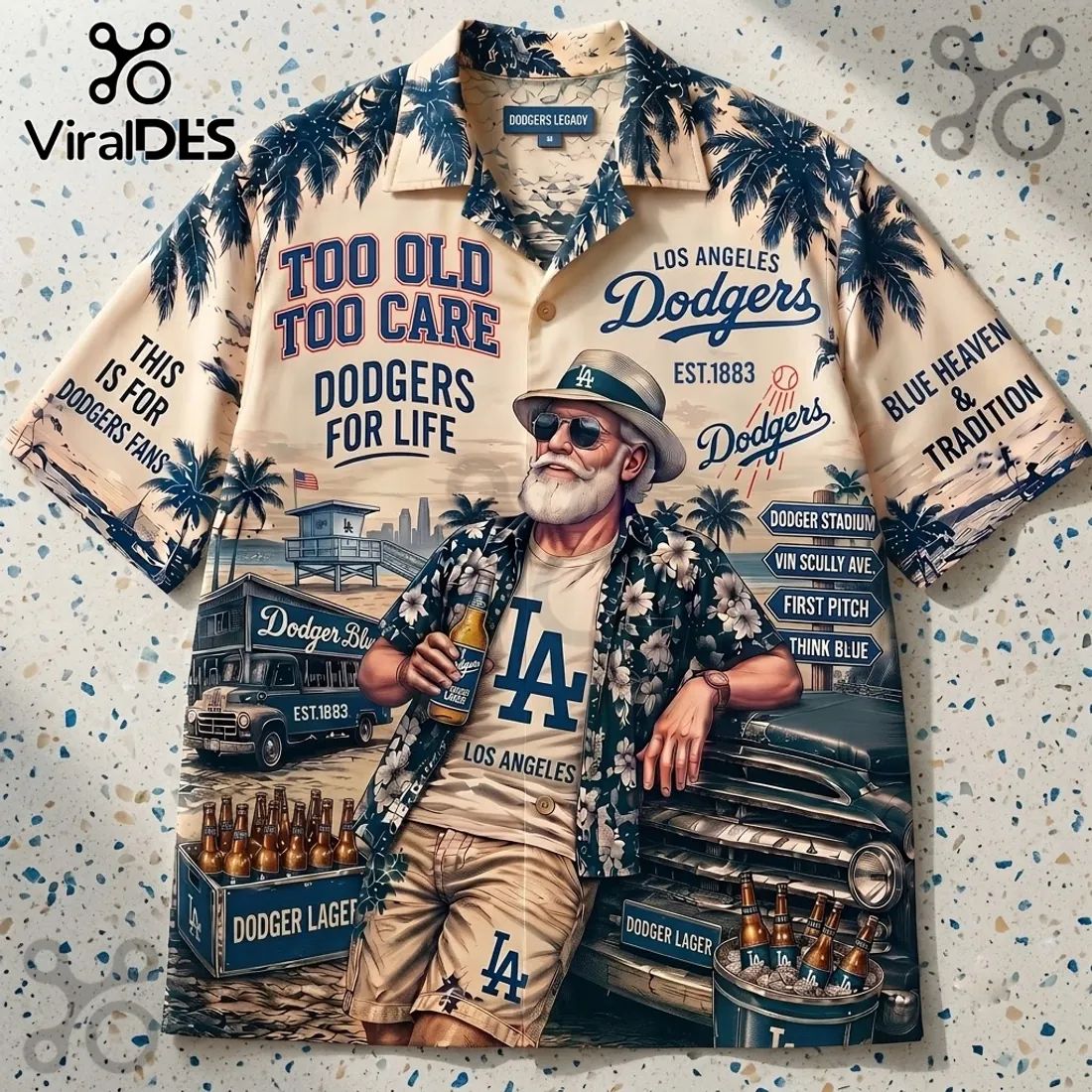 MLB Los Angeles Dodgers Palm Tree Hawaiian Shirt