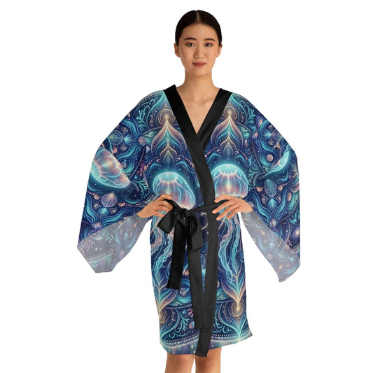 Jellyfish Mandala Kimono Robe | Long Sleeve