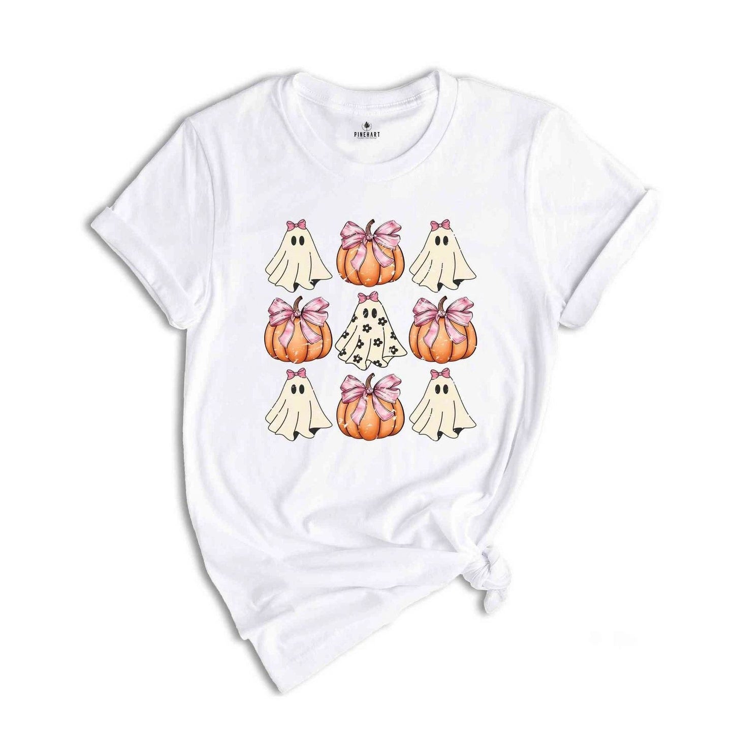 Halloween Ghost Pumpkin Shirt, Cute Halloween Shirt, Halloween Gift, Pumpkin Spi