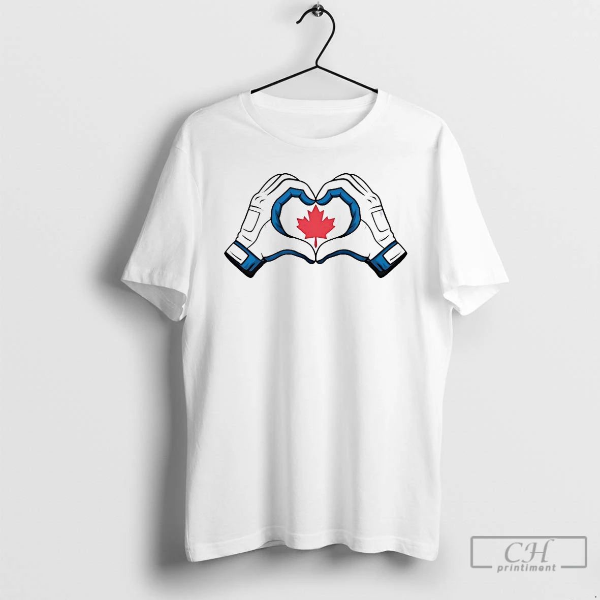 Classic Vladdy Wearing Canada Heart Hands T Shirts