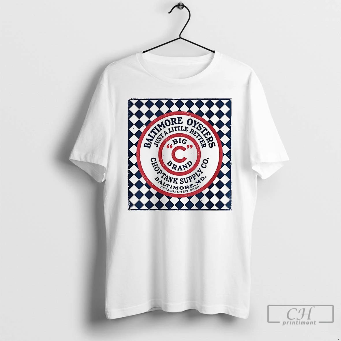 Classic Baltimore Big C Brand Oysters Just A Little Better T Shirts