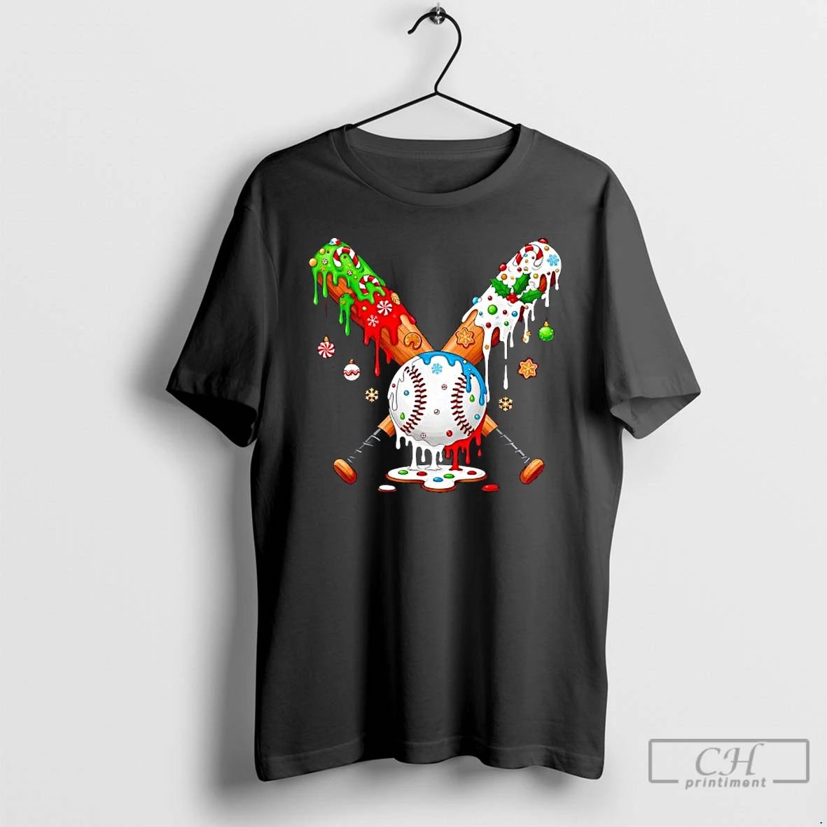 Premium Santa Sports Christmas Baseball Player T Shirts