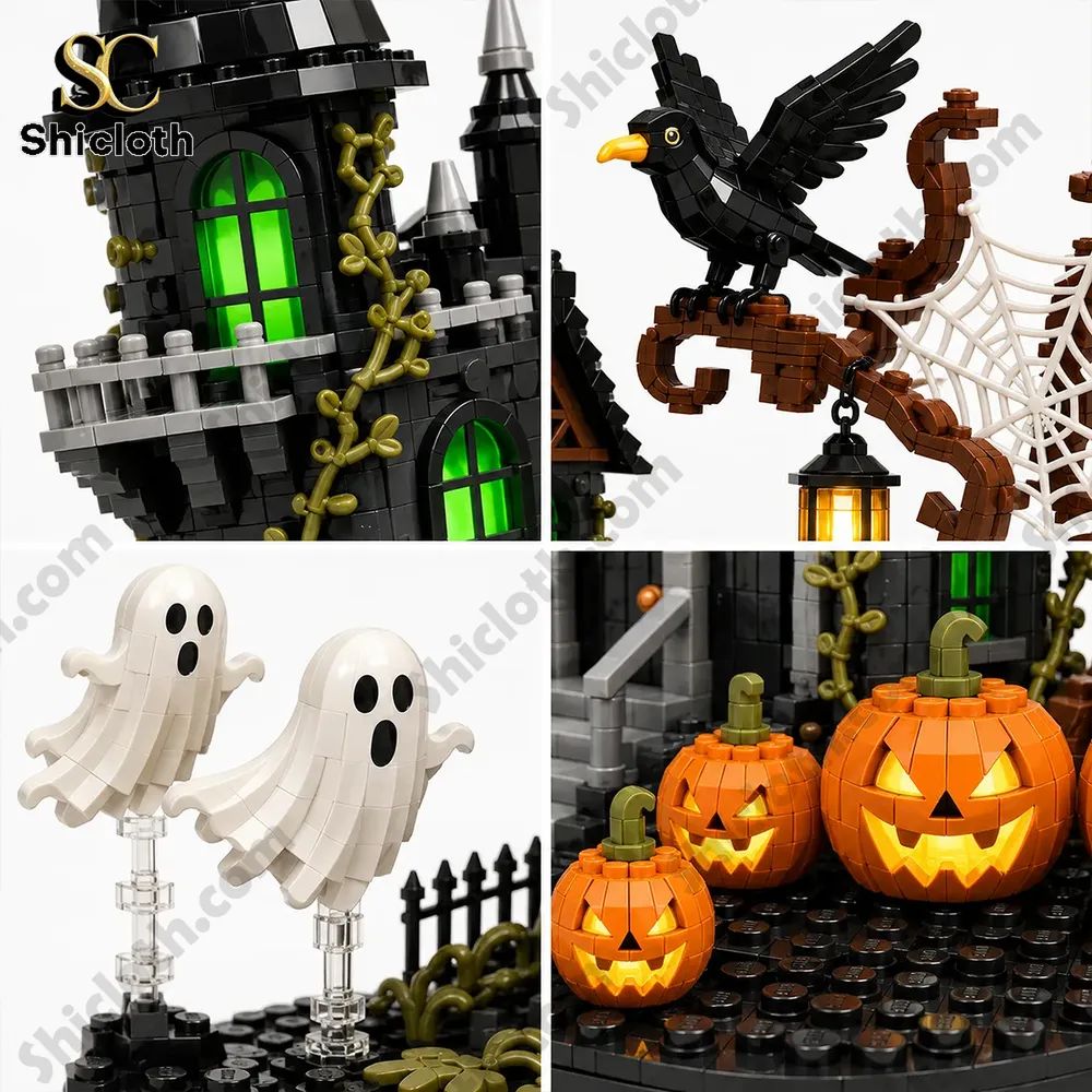 The Haunted Manor Halloween Night Building Brick Set
