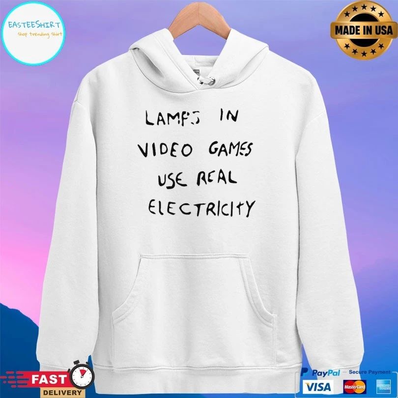 Lamps In Video Games Use Real Electricity T-shirt