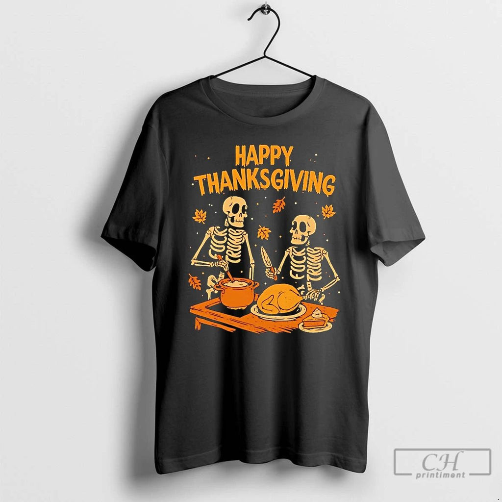 Premium Skeleton Fuck Trump Happy Thanksgiving T Shirts