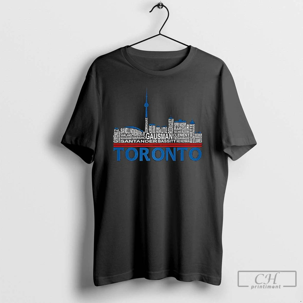 Classic World Series 2025 Toronto Blue Jays Player Named Skyline T Shirts