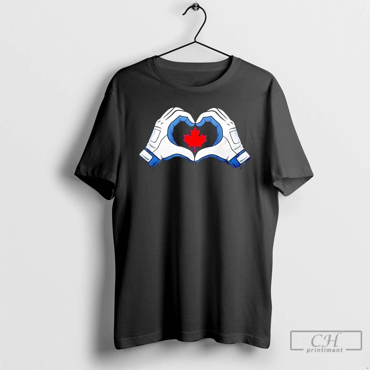Classic Toronto Maple Leafs Canada Heart Hands 2 Sided T Shirts