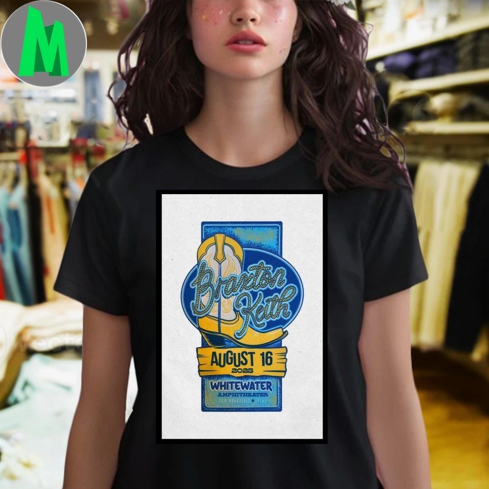 Whitewater Amphitheater in New Braunfels, TX Braxton Keith August 16 2025 Poster Shirt