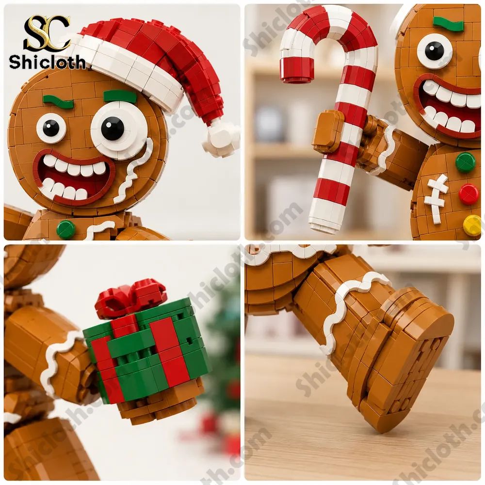 Wacky Gingerbread Building Brick Set
