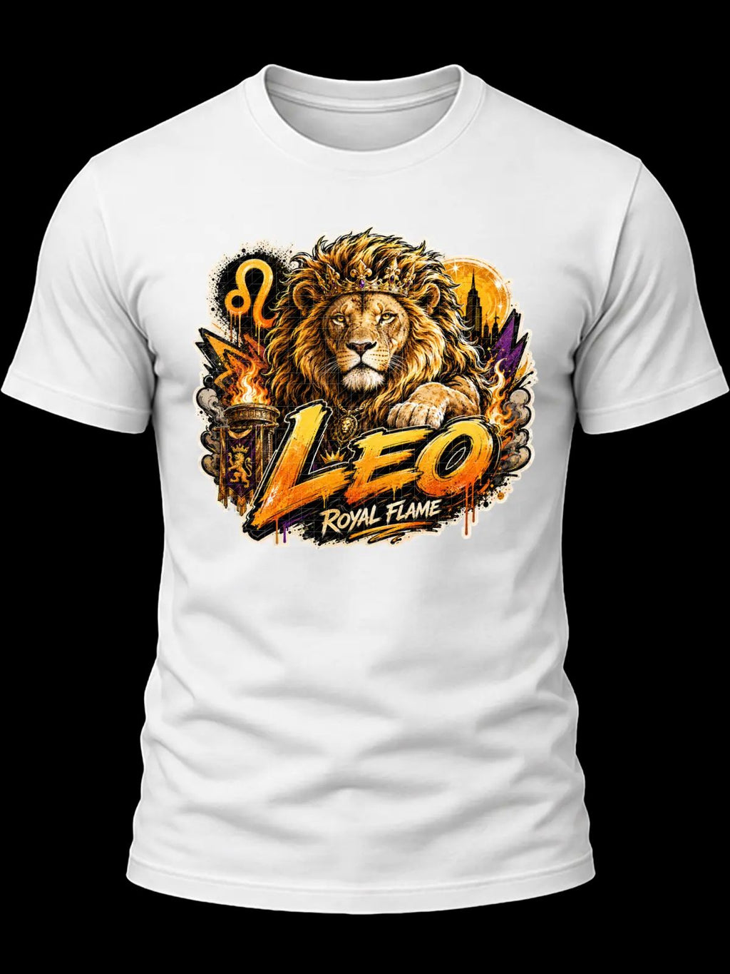 Leo Royal Flame Zodiac Shirt