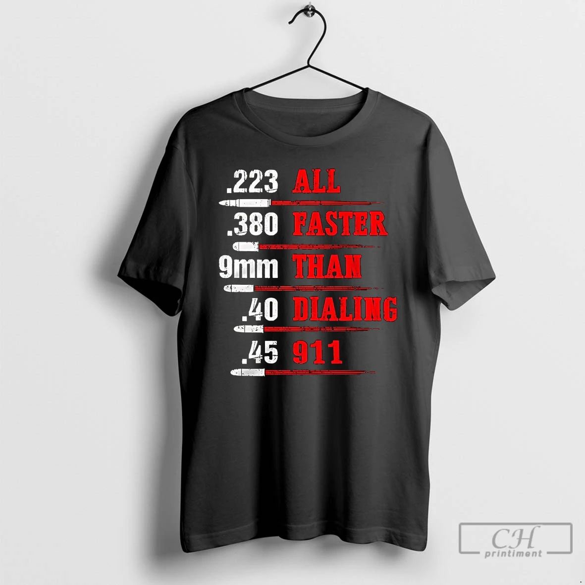 Classic Bullet All Faster Than Dialing 911 T Shirts