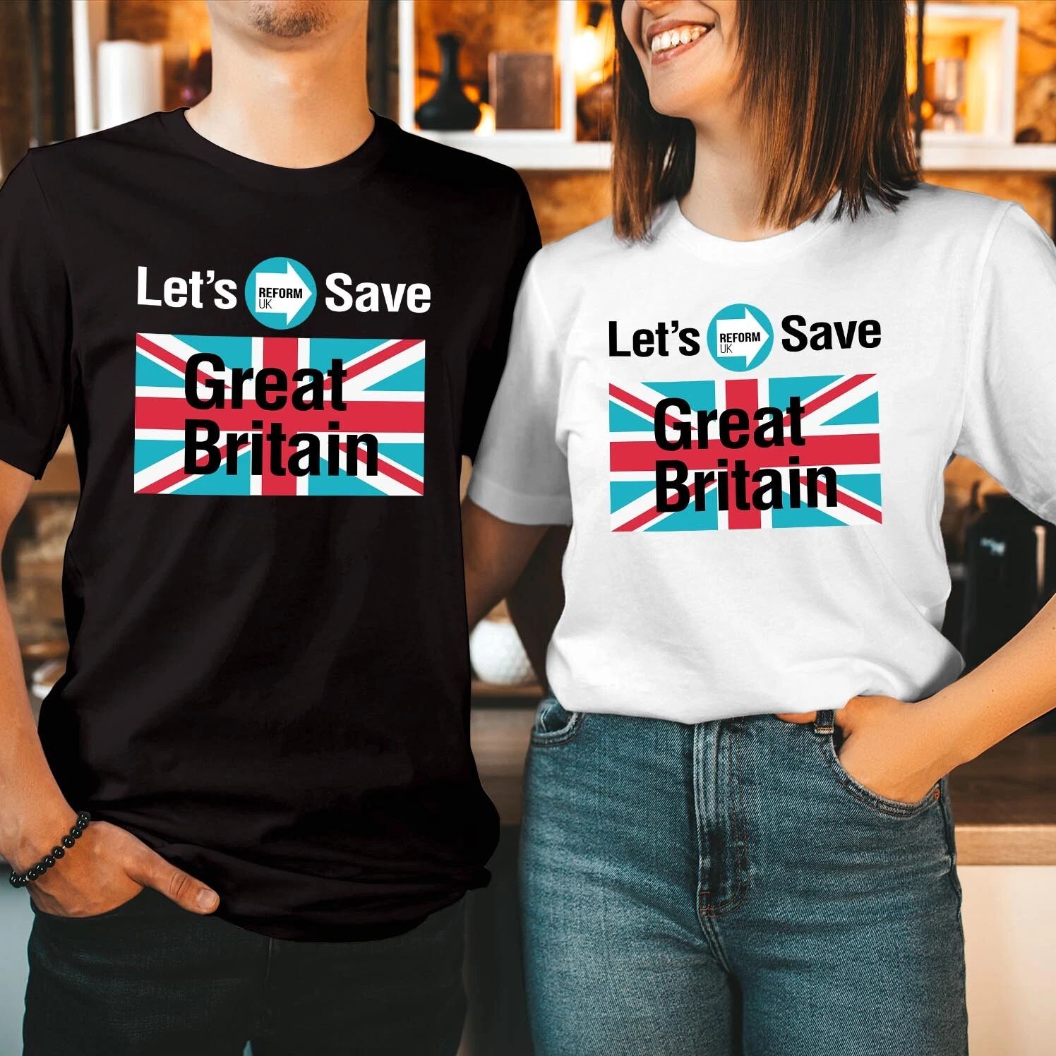 T-SHIRT (RF 5 ) Vote REFORM UK Election 2024 Let's Make  Britain Great Tshirt