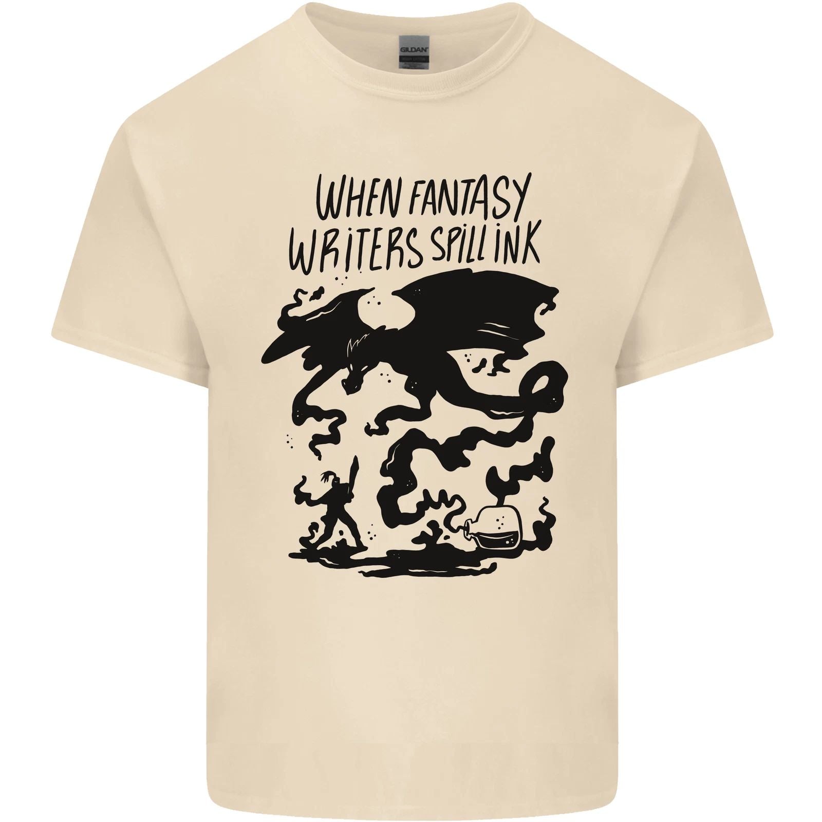 Fantasy Writer Author Novelist Dragons Mens Light Cotton T-Shirt