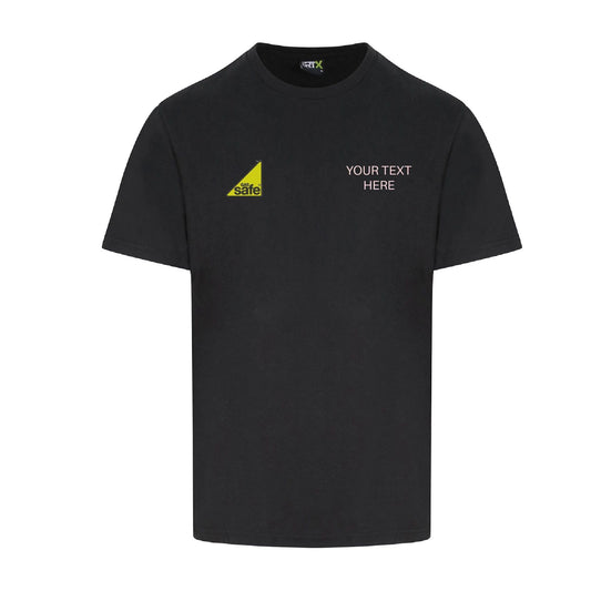 Embroidered T-shirt shirt plumber with gas safe logo / company name in text