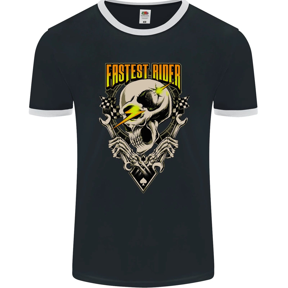 Fastest Rider Motorcycle Motorbike Biker Mens Ringer T-Shirt FotL