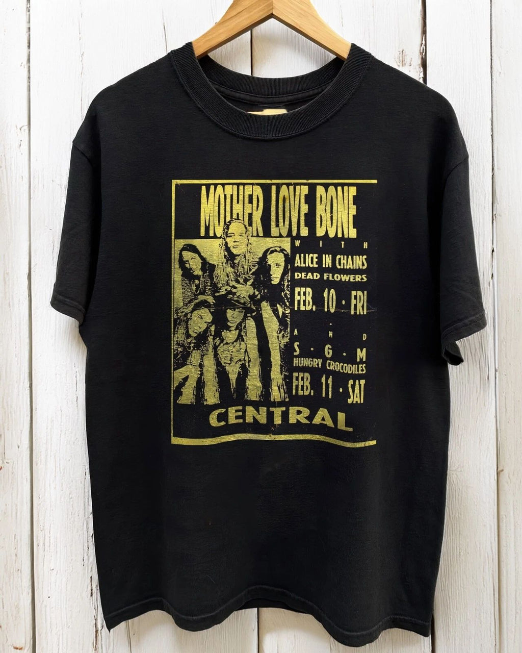 RARE! Alice In Chains Mother Love Bone Live Unisex Black T-shirt Size S-5XL