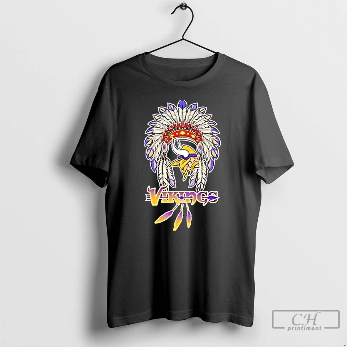 Premium Native American X Minnesota Vikings 2025 Baseball Logo T Shirts