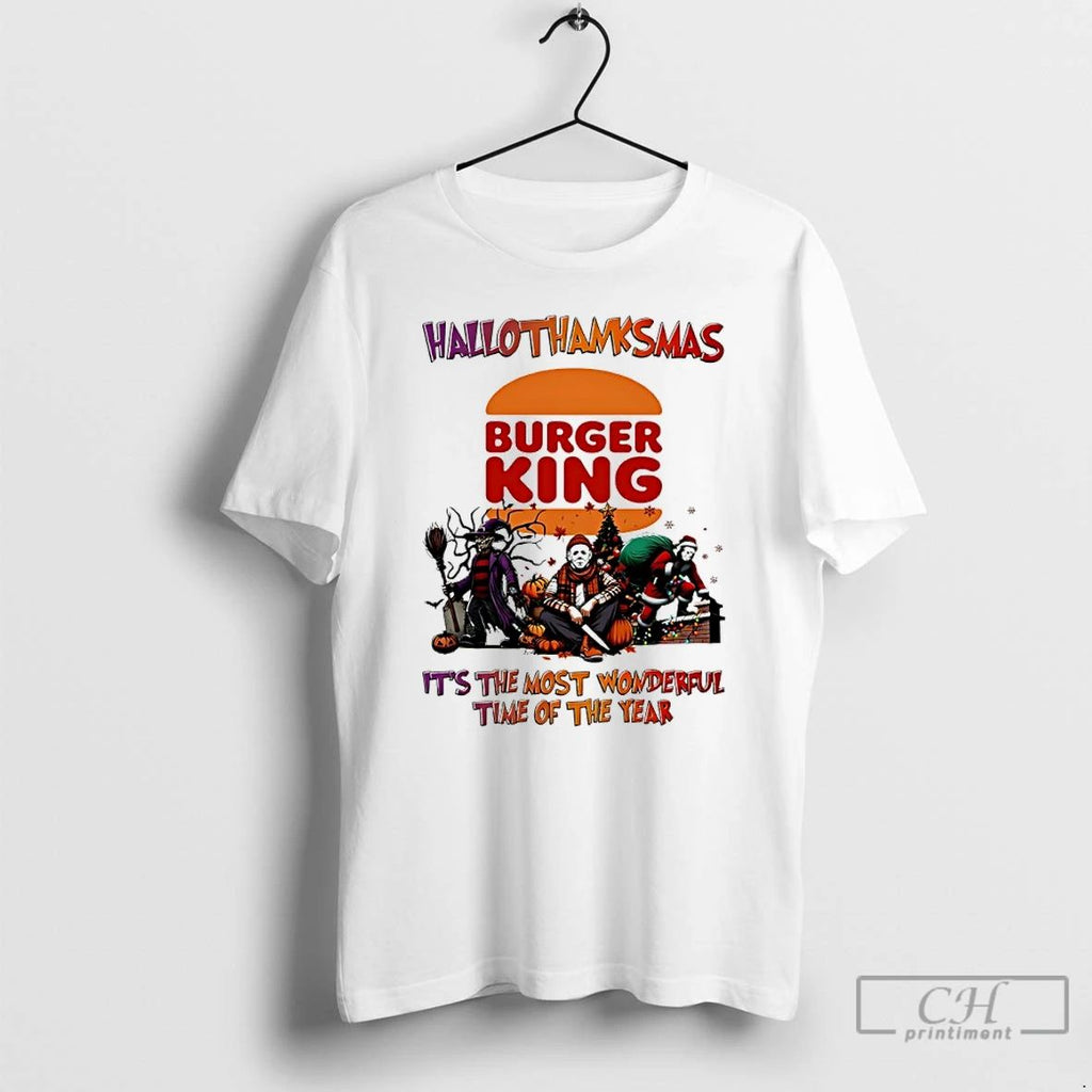 Halloween Movies Burger King Hallothanksmas Its The Most Wonderful Time Of The Year T Shirts