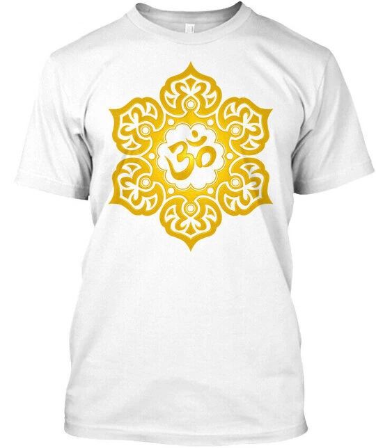 Yellow Lotus Flower Yoga Om T-Shirt