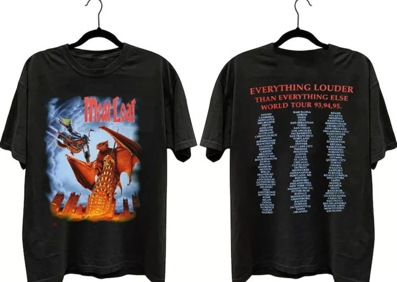 1993 Meat Loaf Everything Louder Than Everything Else World Tour Shirt