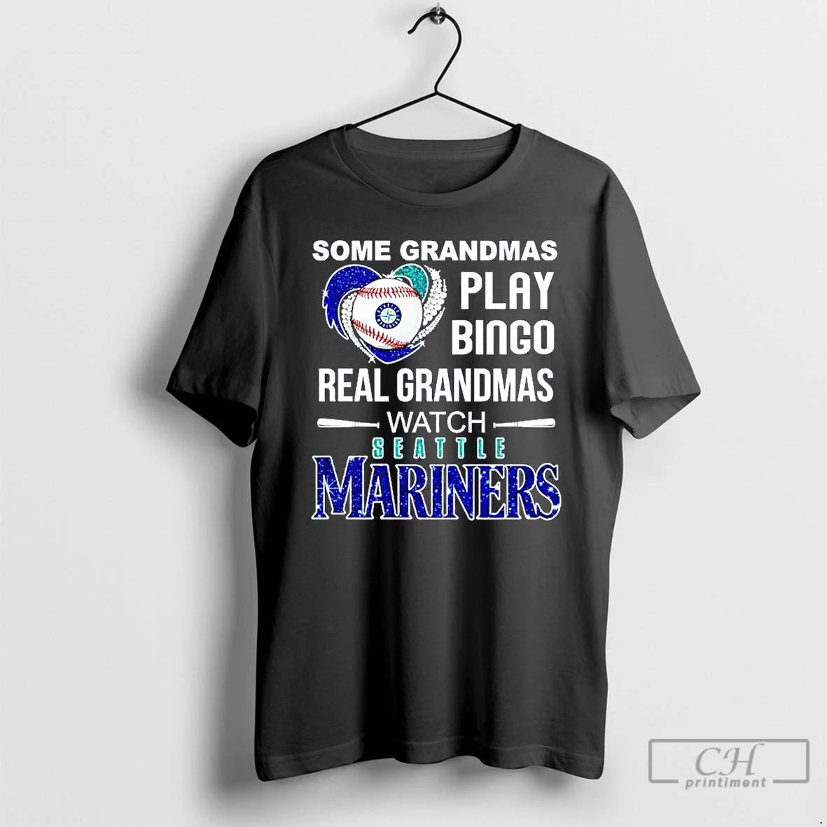 Classic Some Grandmas Play Bingo Real Grandmas Watch Seattle Mariners T Shirts