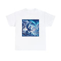 Fantasy Tee Unisex Adult T Shirt Majestic Gryphon, Silver, Topaz, Crystalline