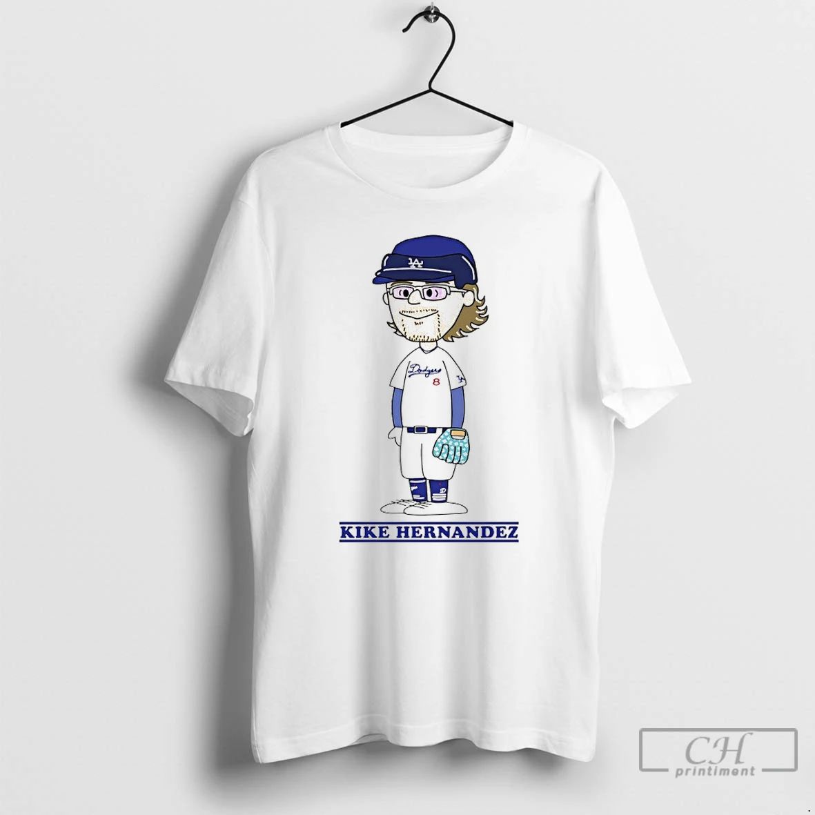Classic Peanuts X Kike Hernandez Los Angeles Dodgers Baseball T Shirts