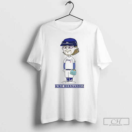 Classic Peanuts X Kike Hernandez Los Angeles Dodgers Baseball T Shirts