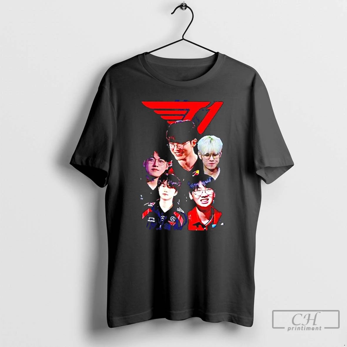 Premium T1 Squad The Faces Of Victory T Shirts