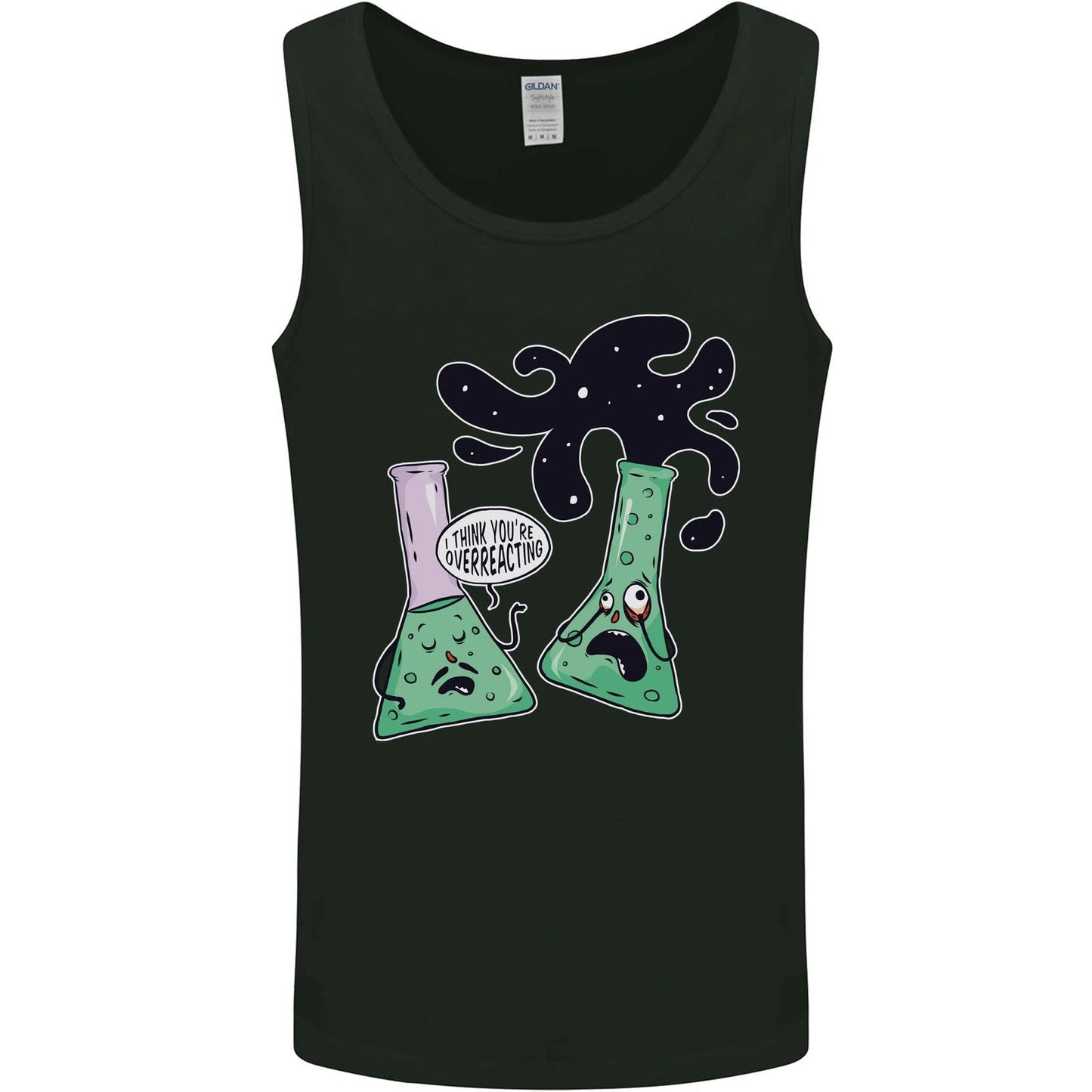 Funny Chemistry Overreacting Geek Nerd Mens Vest Tank Top