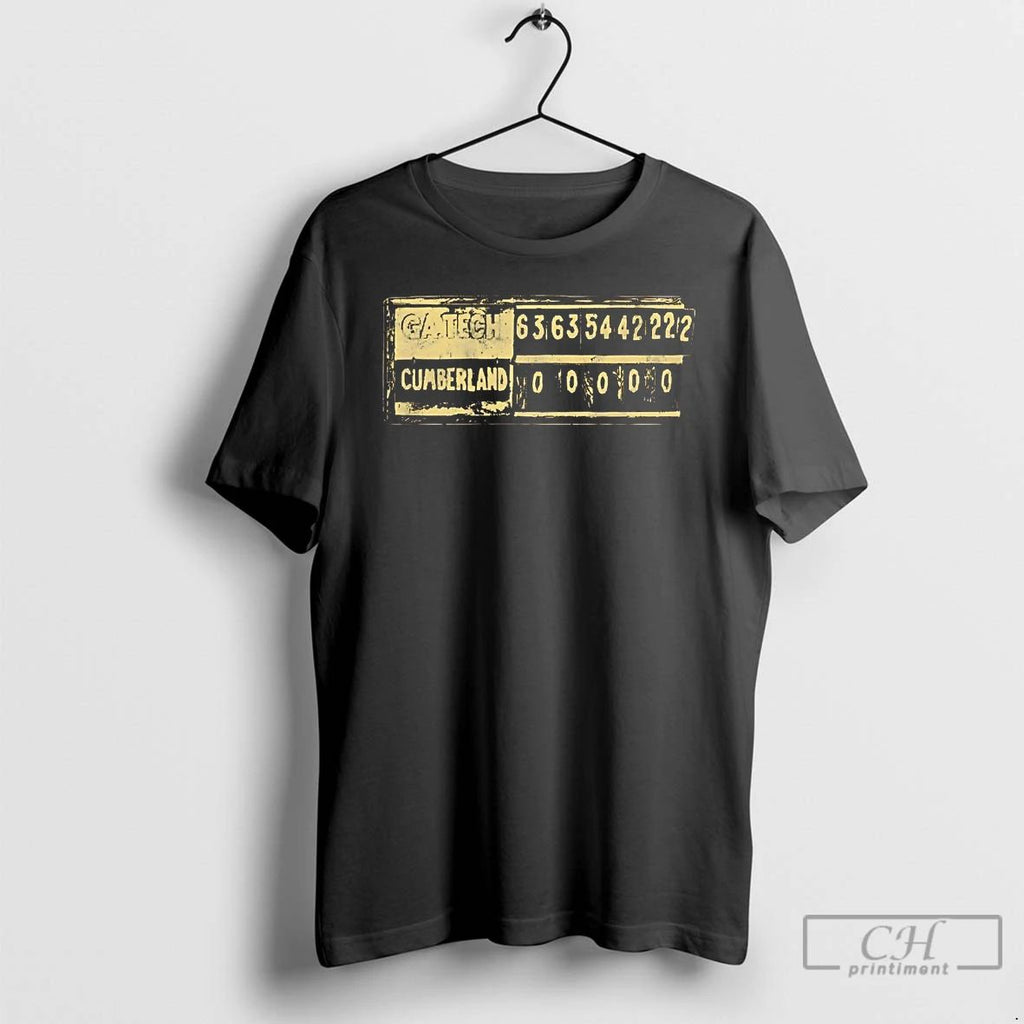 Classic Georgia Tech Yellow Jackets Score Cumberland T Shirts