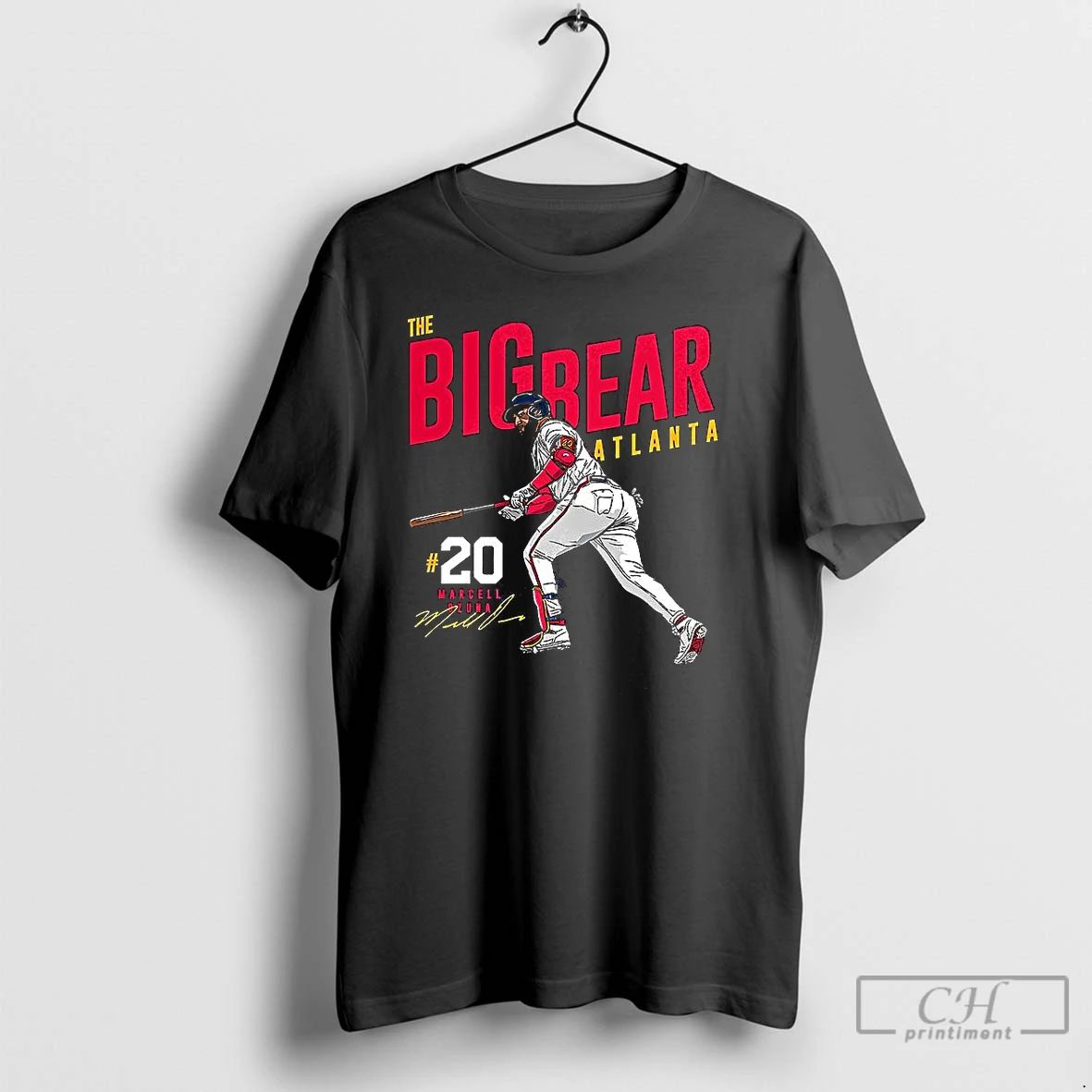 Classic Marcell Ozuna Atlanta Braves Baseball The Big Bear Signature T Shirts
