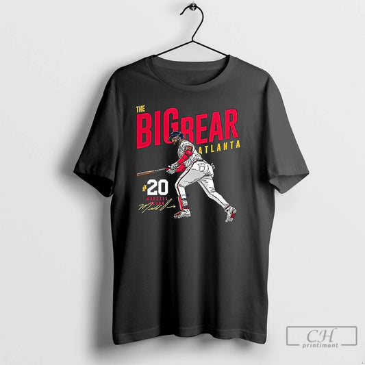 Classic Marcell Ozuna Atlanta Braves Baseball The Big Bear Signature T Shirts
