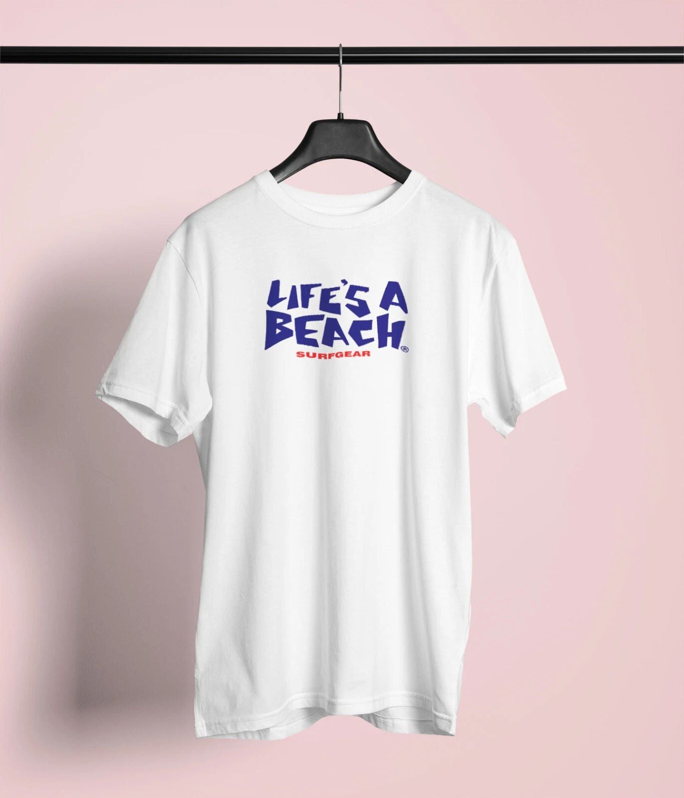 #Lifes a Beach Surf Gear 80s 90s Skateboard Skatef Size Usa Cotton