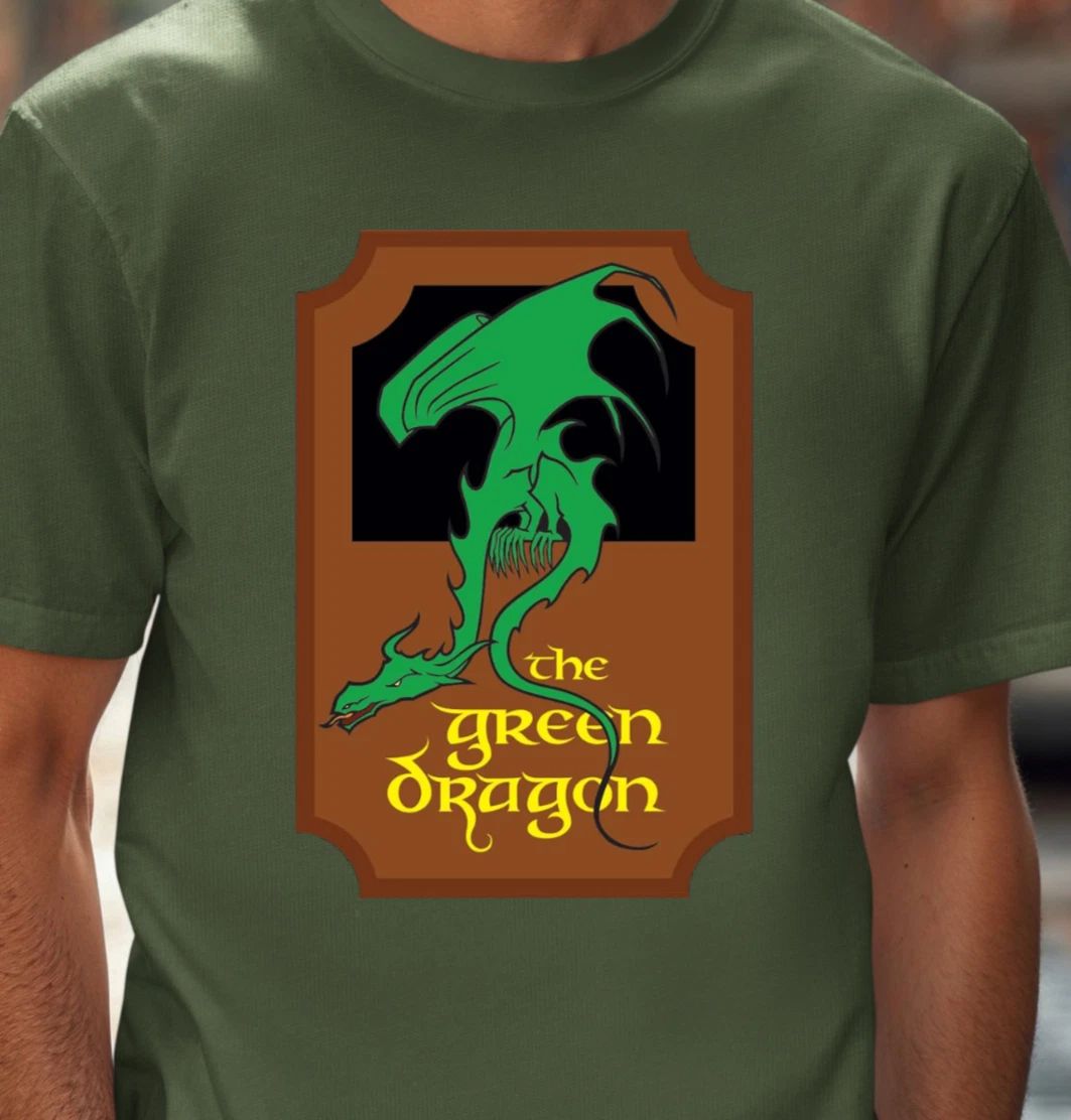 Green Dragon Inn LotR Inspired Unisex T-shirt, Fun Bar Tee, Tolkien Fan Shirt