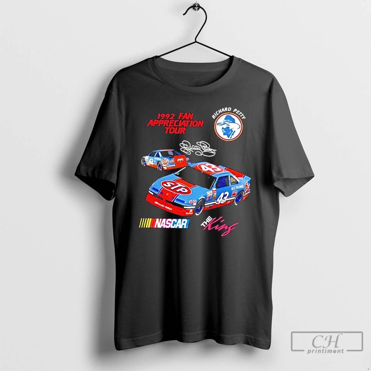 Classic Nascar The King Richard Petty 1992 Fan Appreciation Tour Signature T Shirts