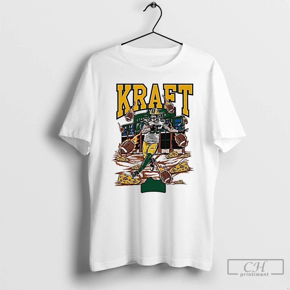 Classic Tucker Kraft Green Bay Packers Football Lambeau Field Cheese T Shirts