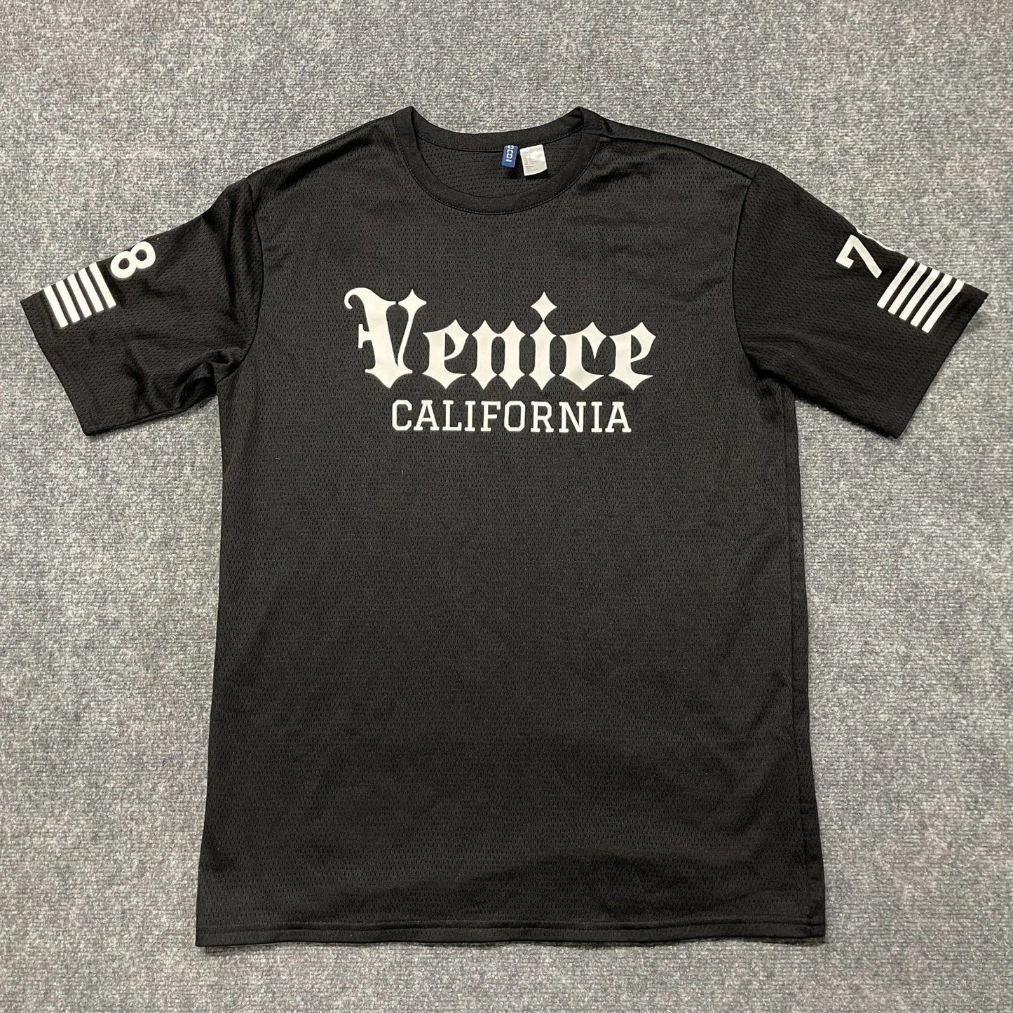 H&M Divided Venice California T Shirt Mens Small Black Outdoor Summer Wear Tee