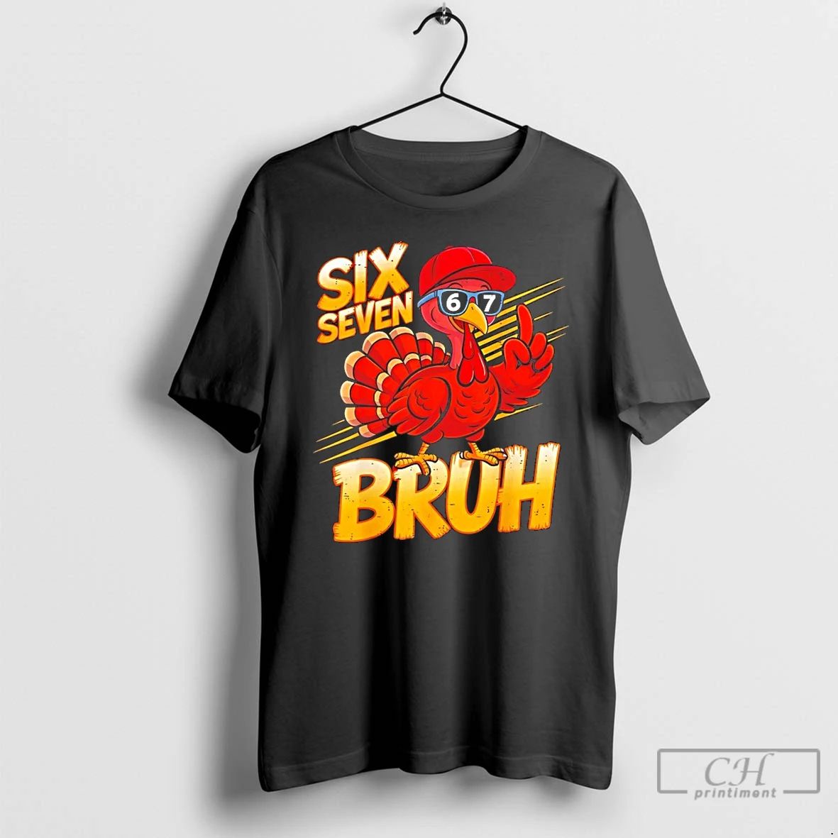 Premium Thanksgiving Turkey Six Seven Bruh T Shirts