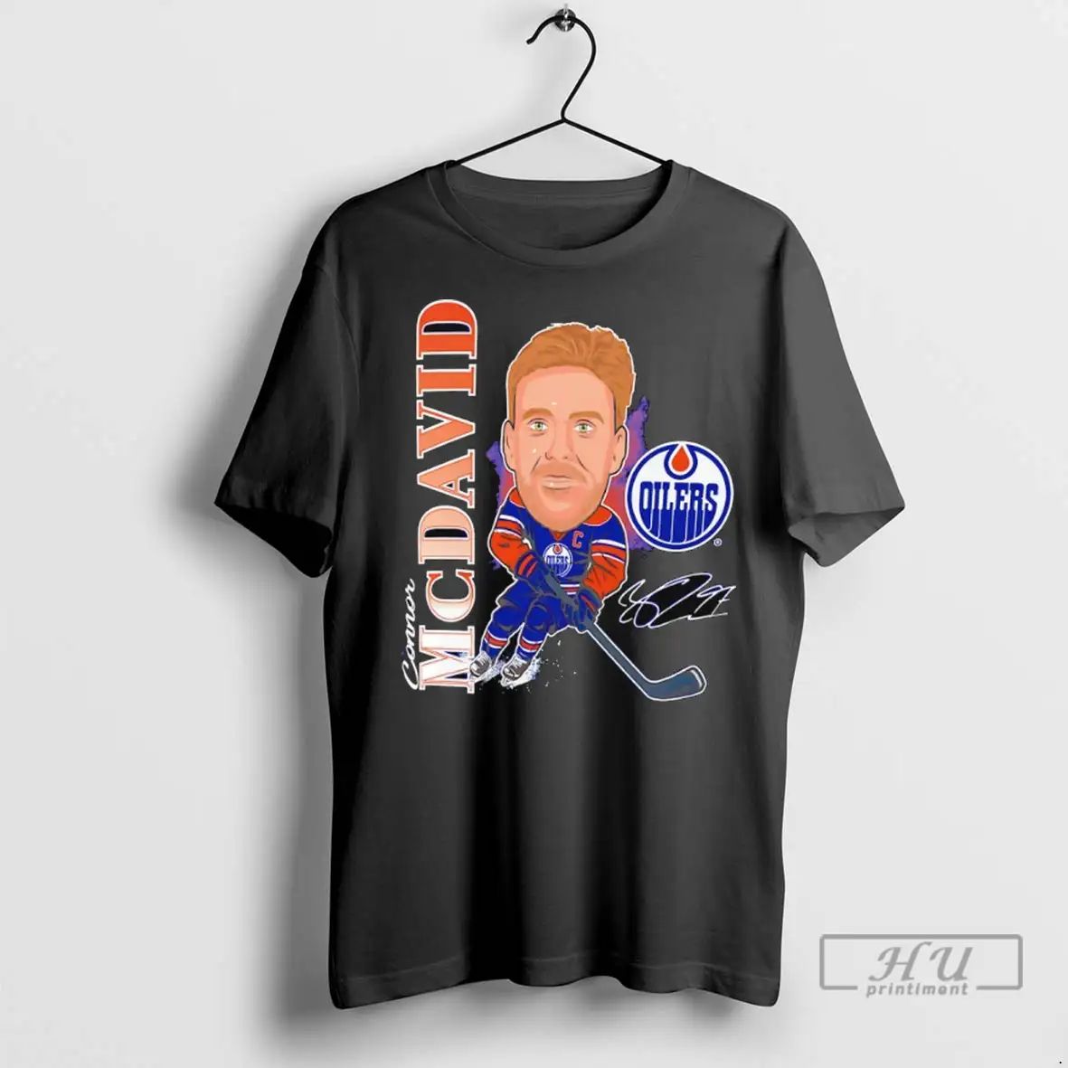 Officials Connor Mcdavid Edmonton Oilers Hockey Caricature Player Signature T Shirts