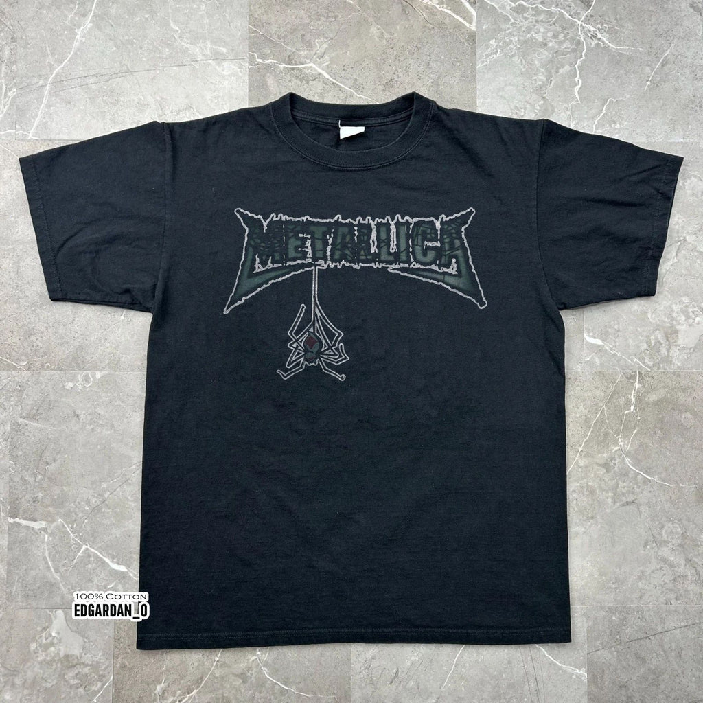 New Metallica Spider Logo T-shirt, Black Unisex Cotton T-shirt, Size S-5XL