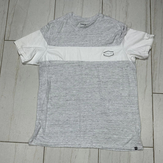Hurley Grey Gray and white tshirt surf skate Men's 2XL