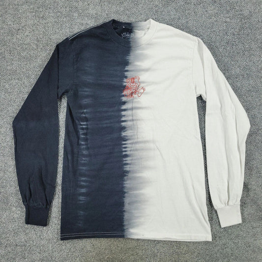 Philcos Shirt Men XS Black White Embroidered Bear Long Sleeve Crew Neck Pullover