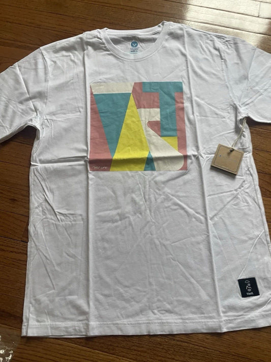 Vast Life Graphic T-Shirt XL White Abstract Graphic NWT Surf T-Shirt Men's