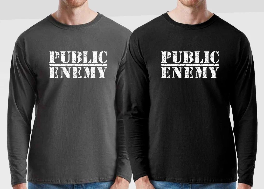 Public Enemy  Black T-Shirt I Cotton Long Sleeve I Hip-Hop music festival Tee