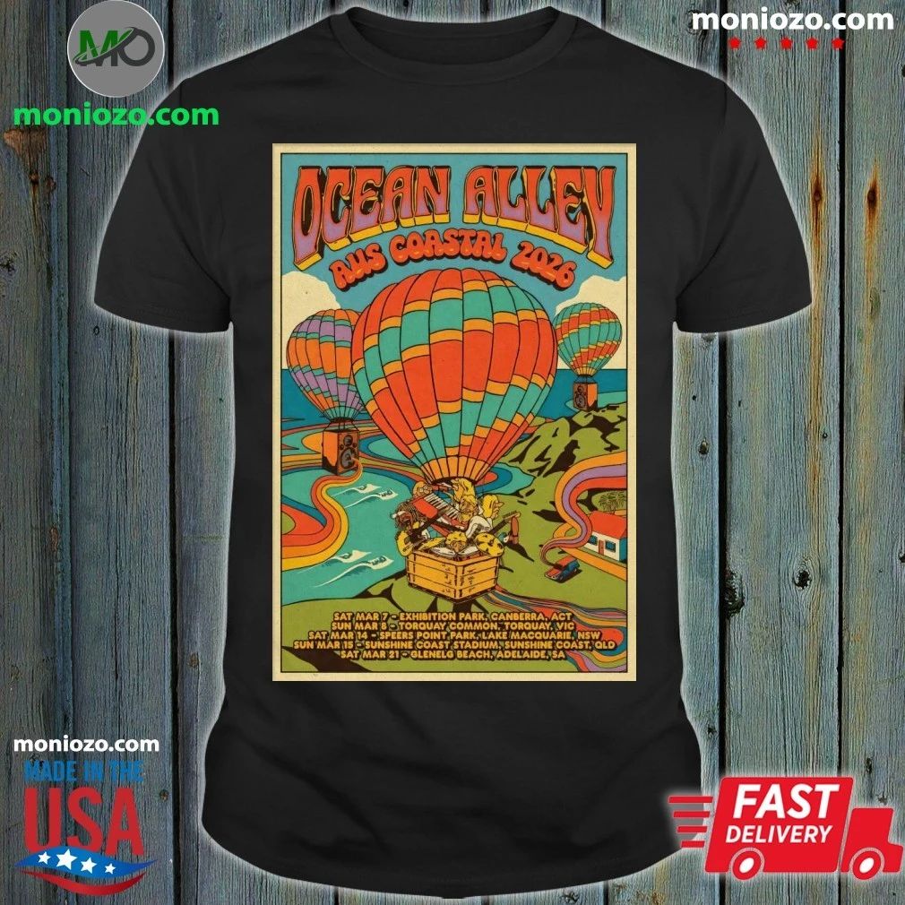 Ocean Alley 2026 AUS NZ Tour Coastal Poster T-Shirt