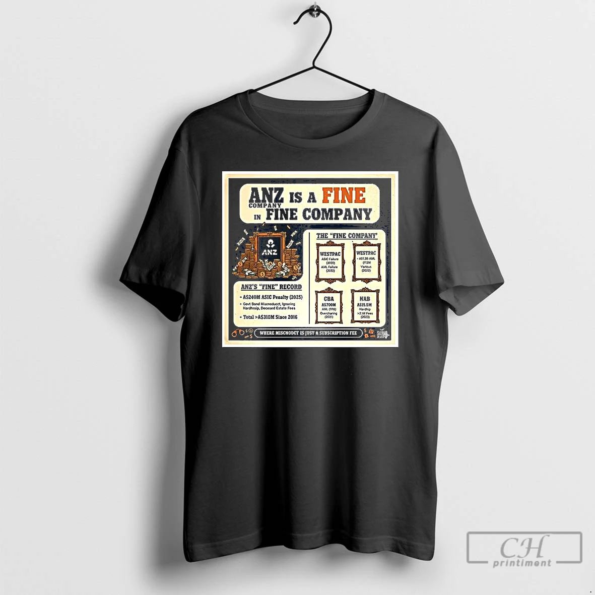 Premium Anz Is A Fine In Fine Company T Shirts