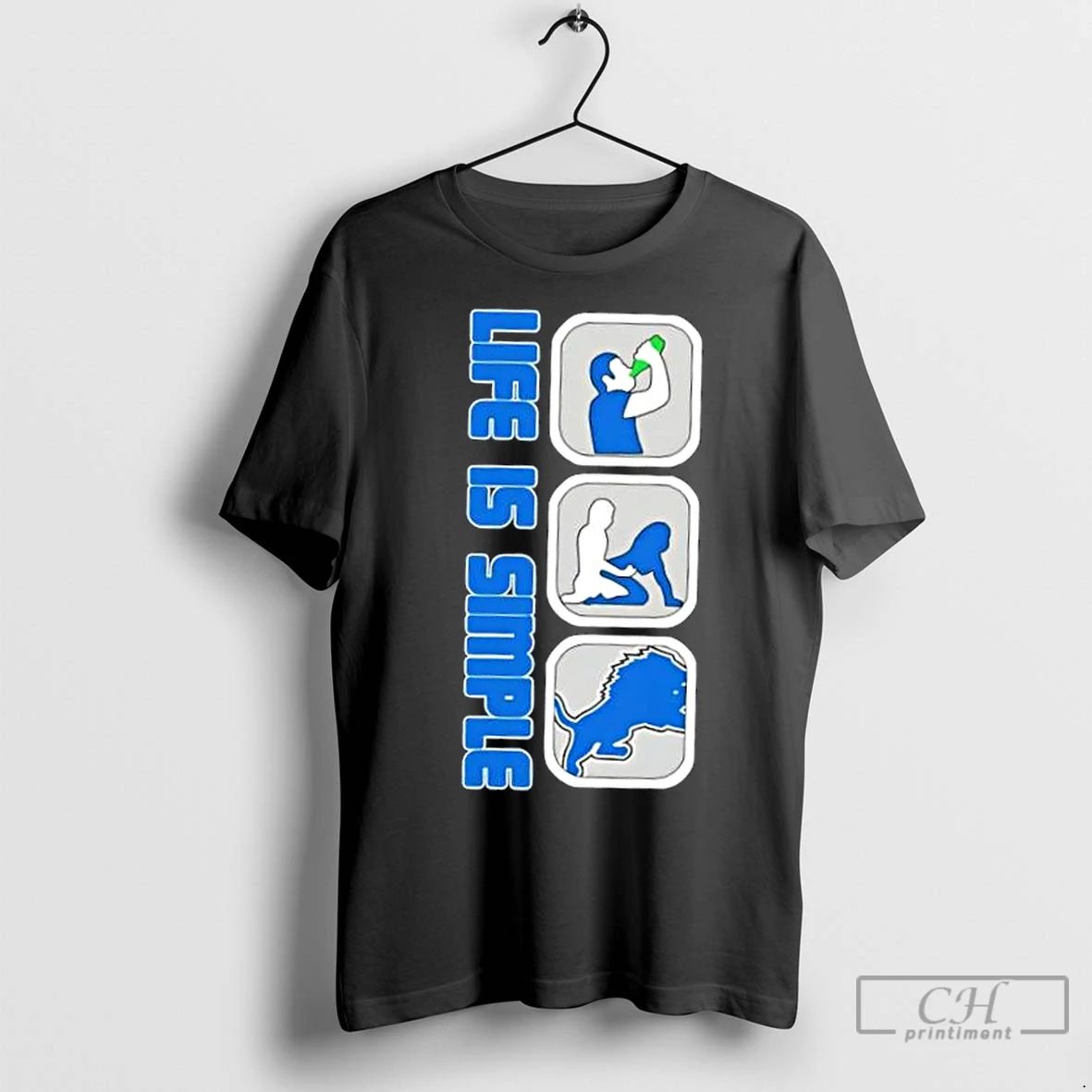 Premium Detroit Lions Football Life Is Simple