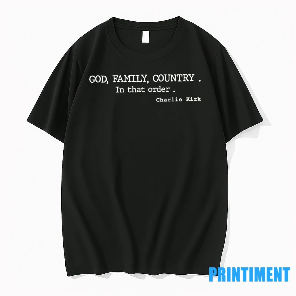 God Family Country In That Order Charlie Kirk Tshirts Sweater