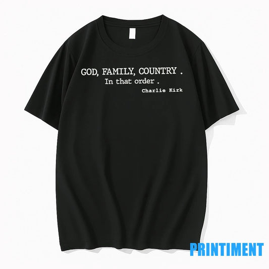 God Family Country In That Order Charlie Kirk Tshirts Sweater